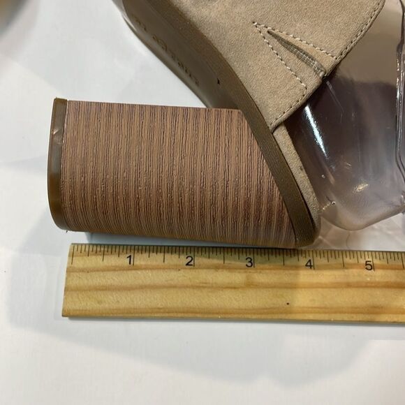 Indigo Rd Womens Tan Microsuede Open Toe Bootie Sz 7.5 - Picture 5 of 9